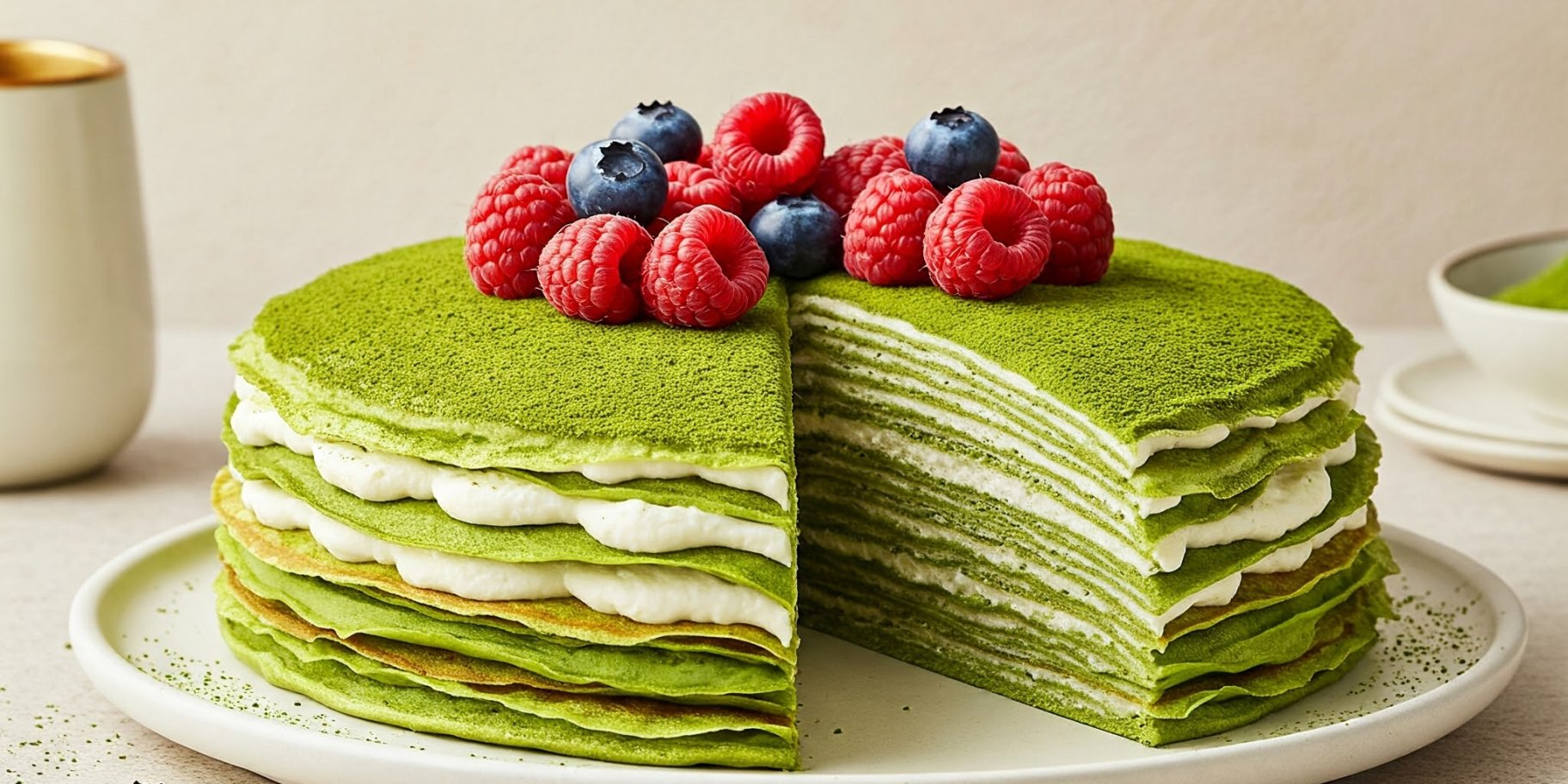 Млинцевий торт з матча