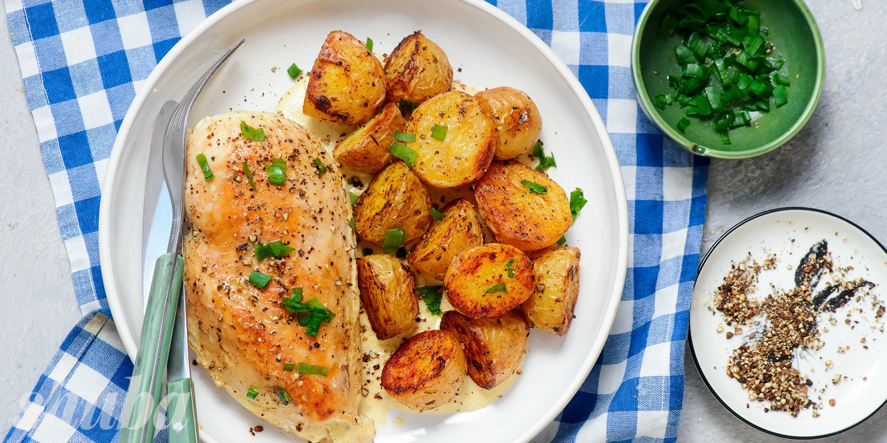 Курка у вершках з картоплею