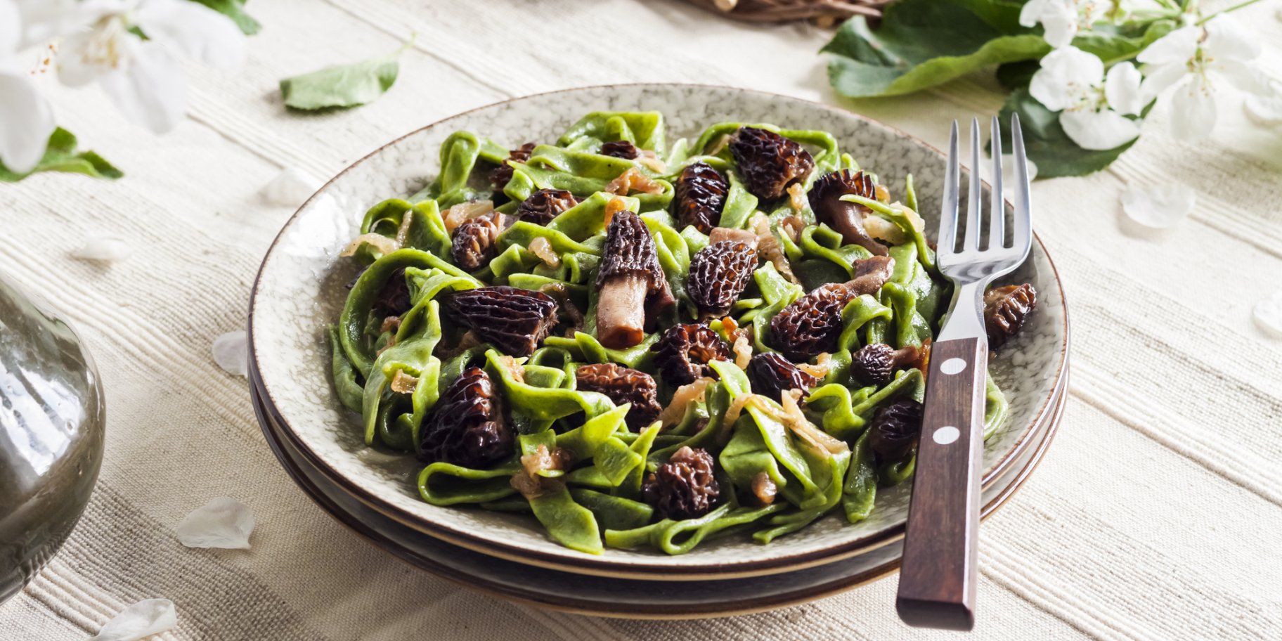 Паста со сморчками