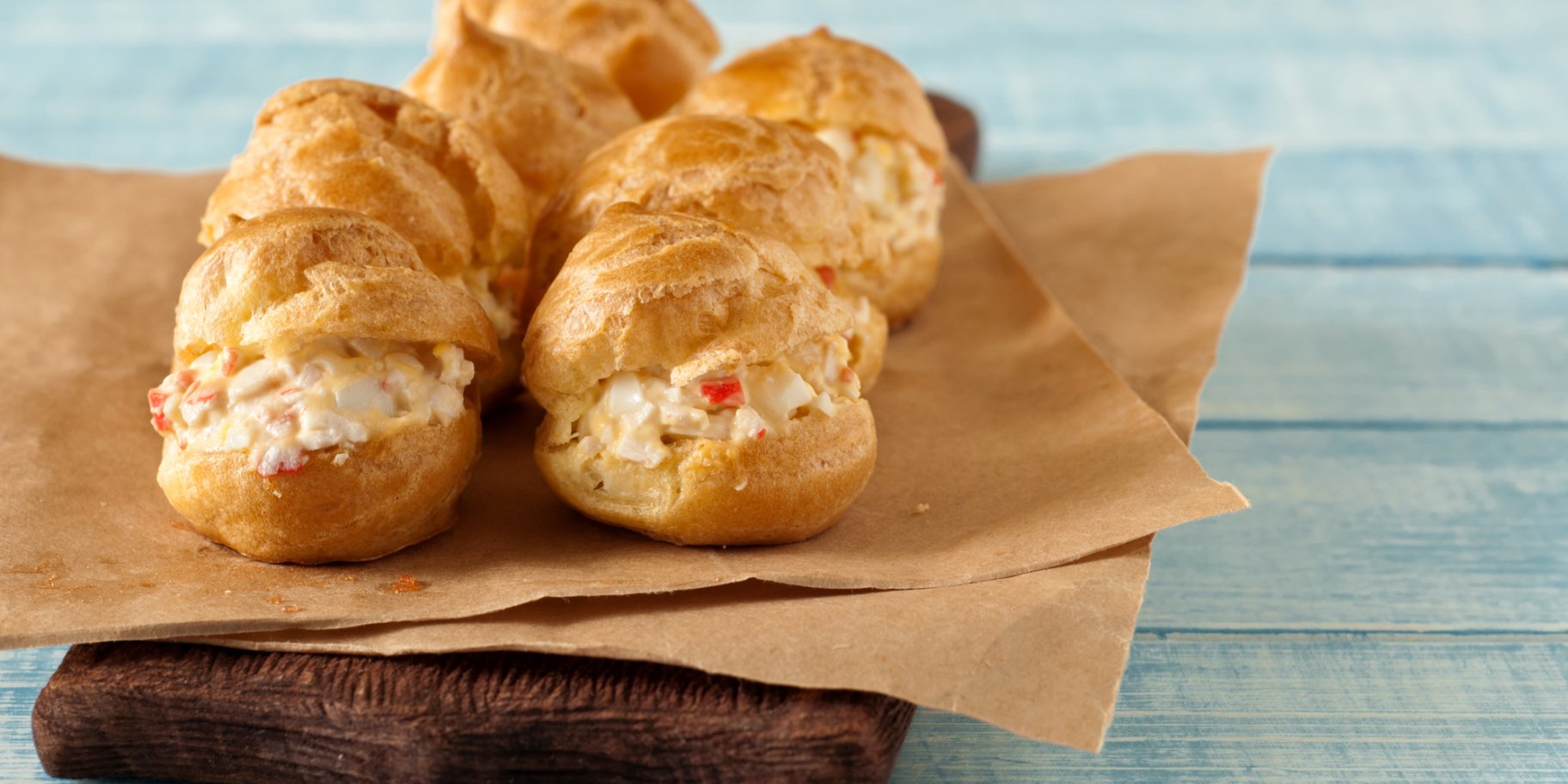 Профітролі з крабовими паличками