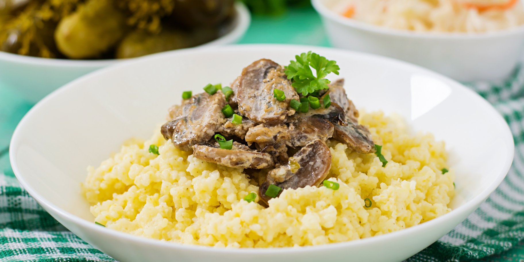 Чумацька пшоняна каша з грибами