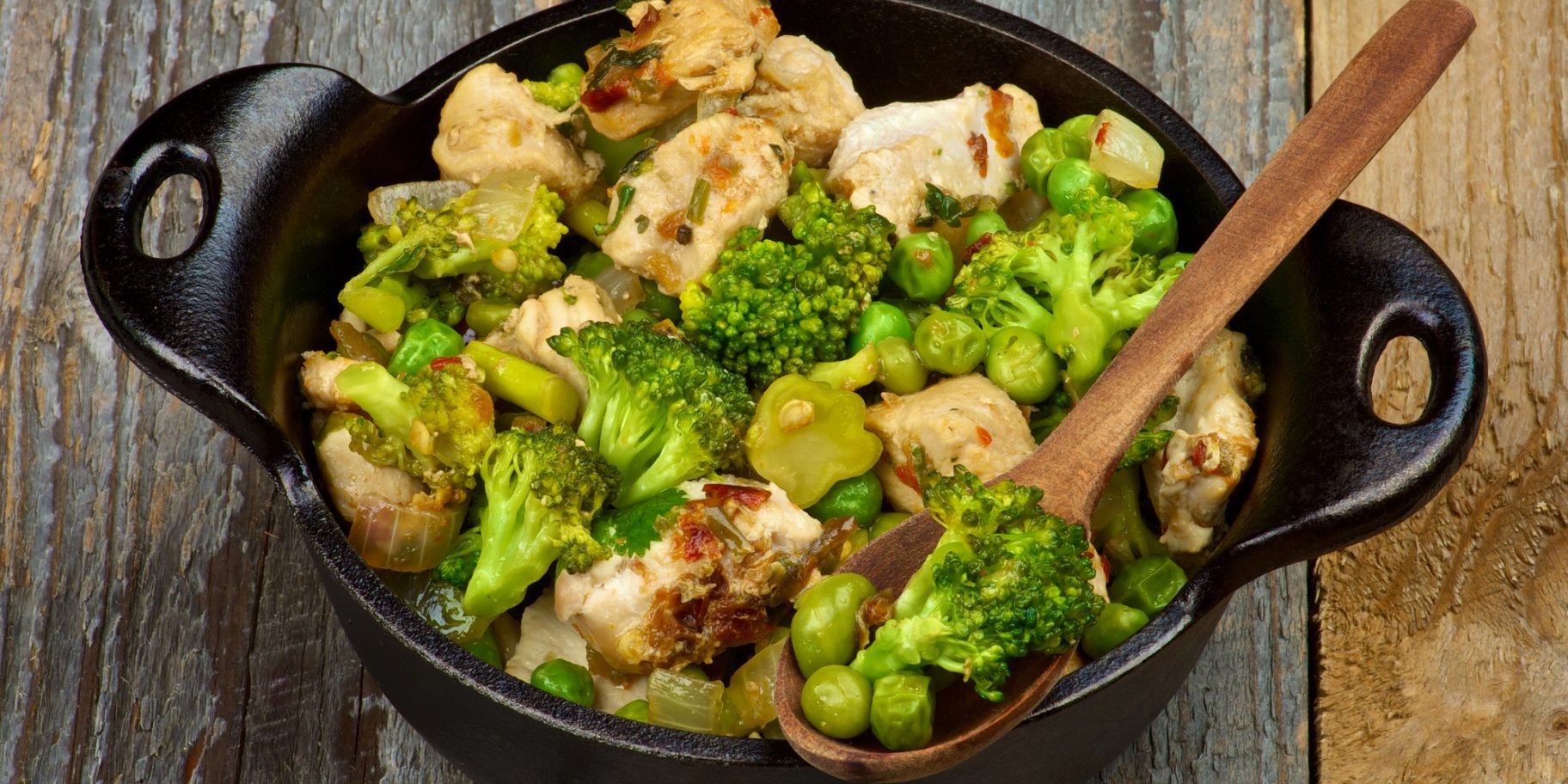 Часникова курка з броколі