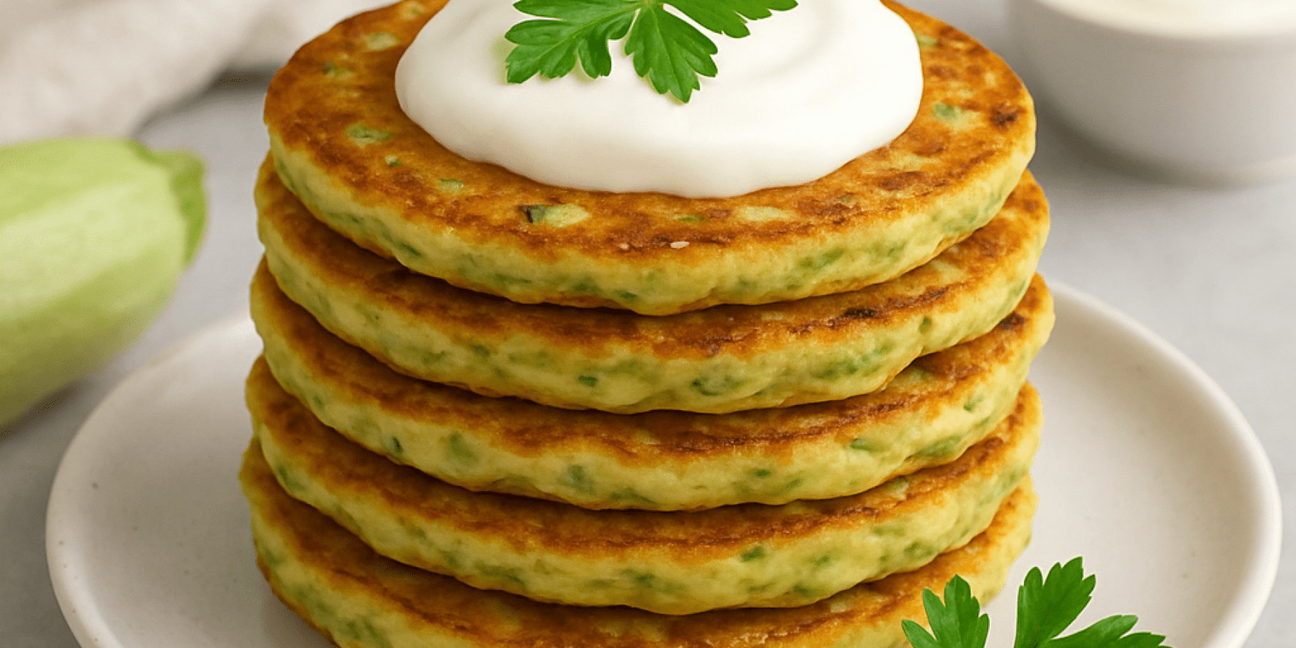 Корисні кабачкові млинці із ніжним соусом