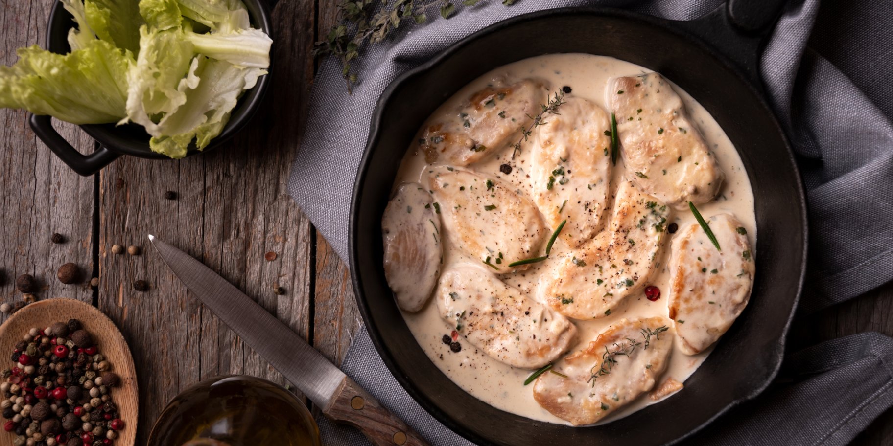 Вершкова куряча грудка