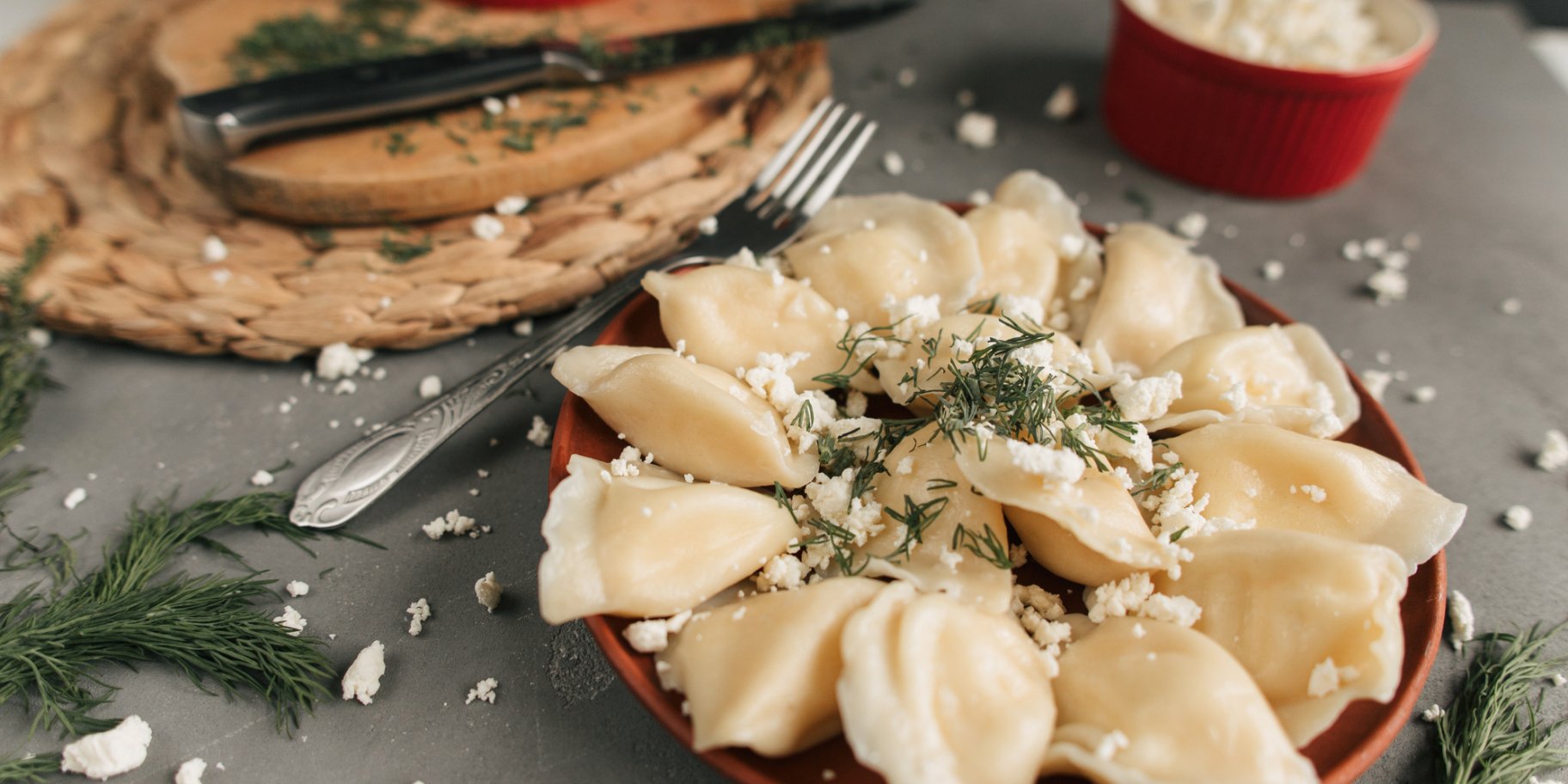 Гречані вареники з сиром