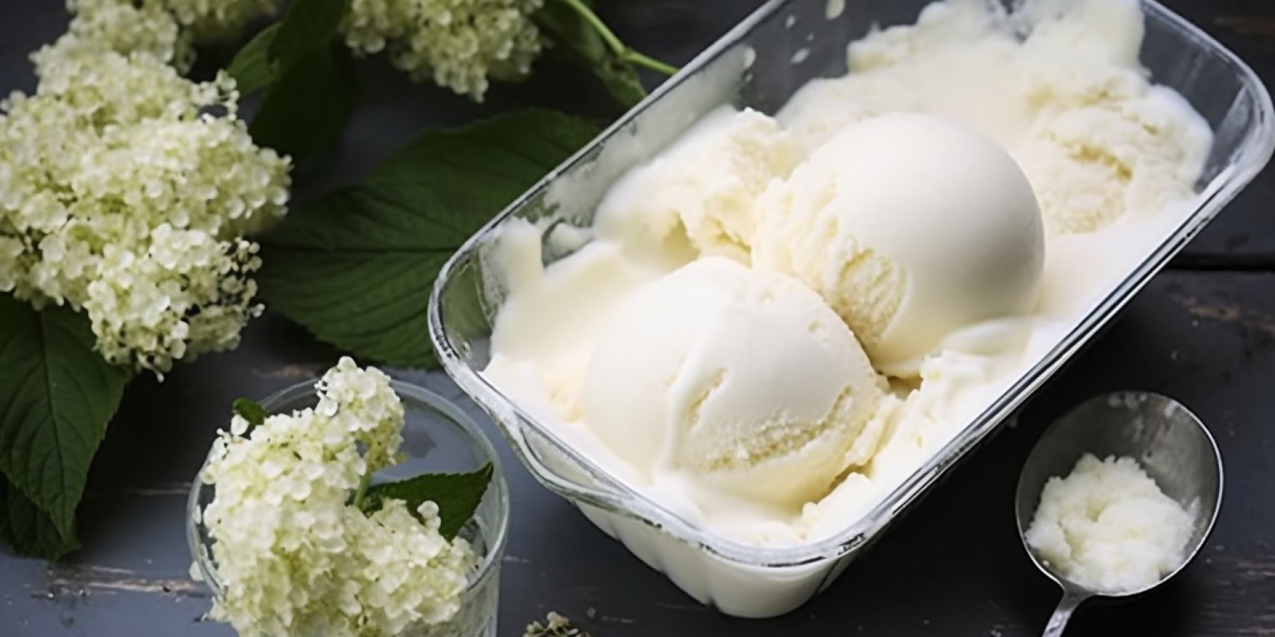 Сорбет з квітів бузини