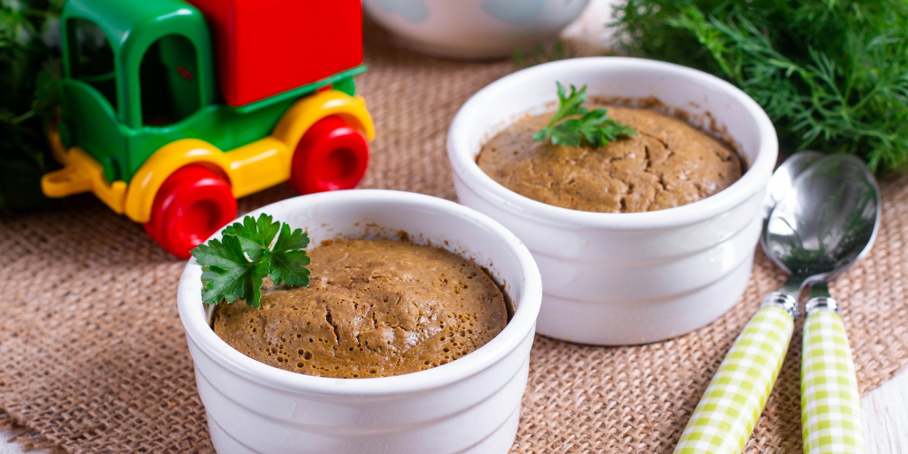 Печеночное суфле с грибами