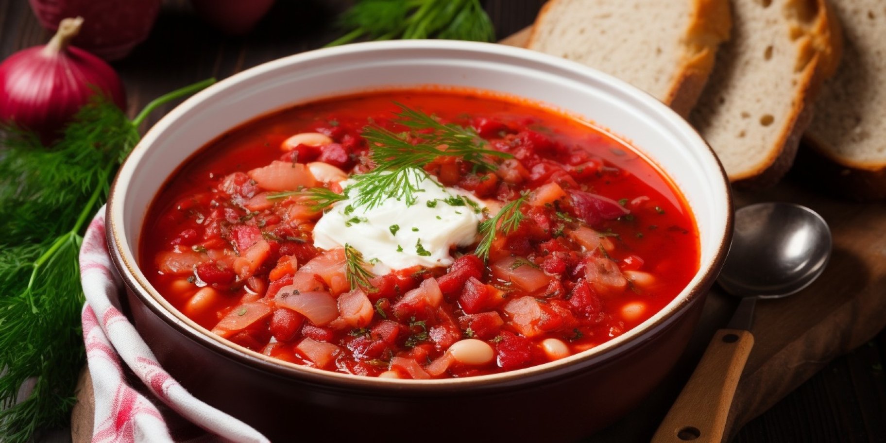 Борщ с фасолью