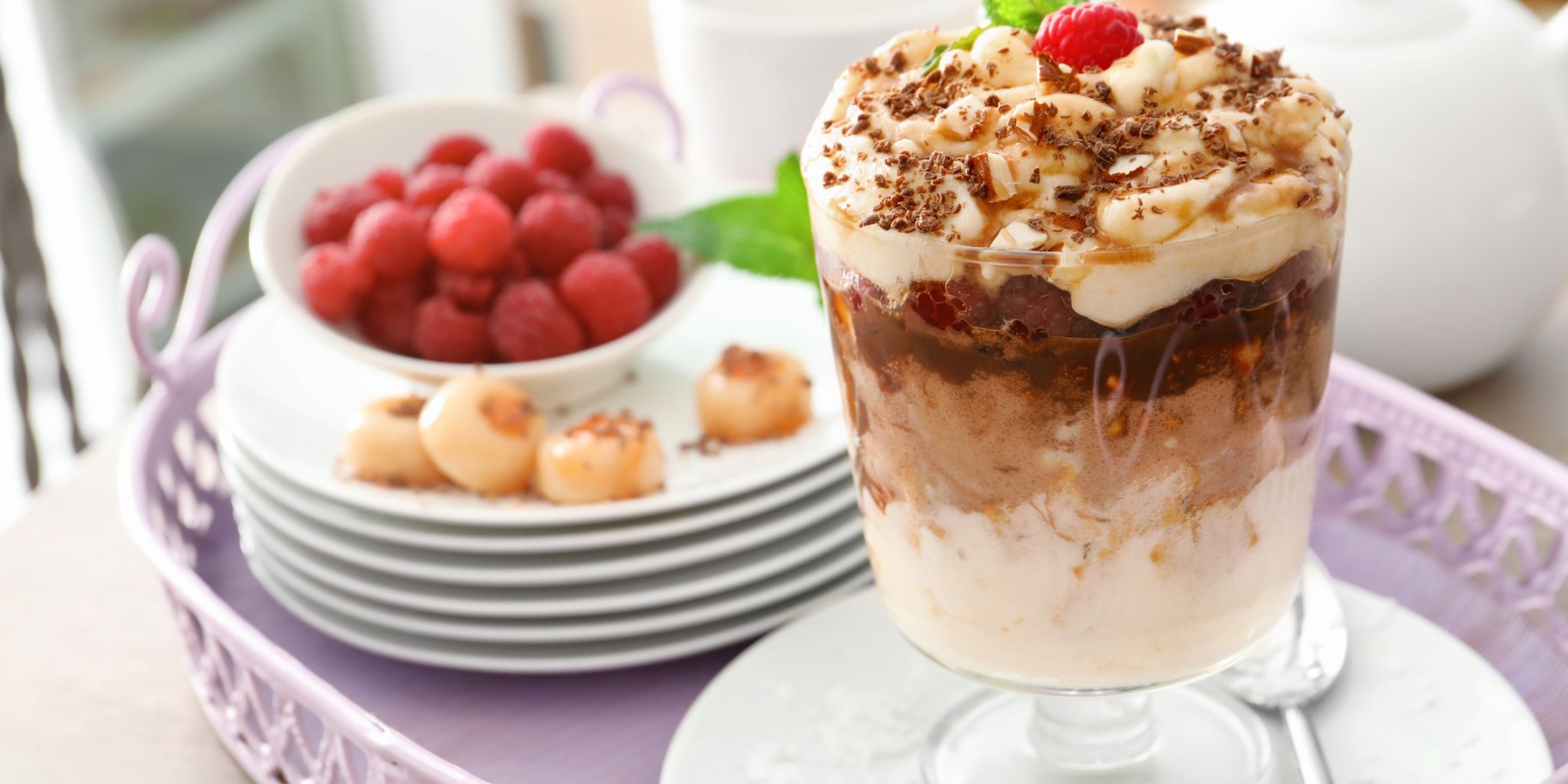 Десерт в стакане