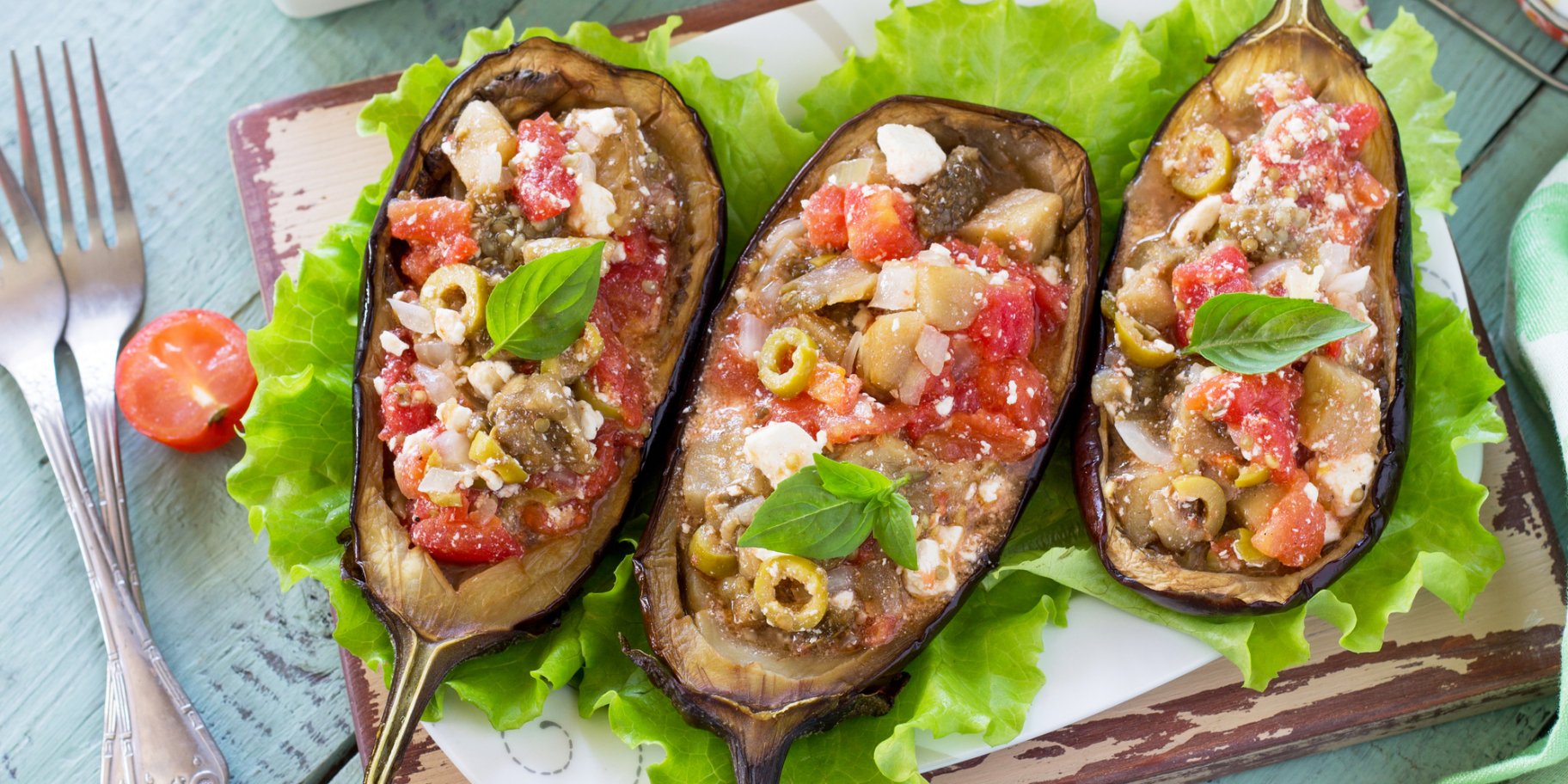 Фаршировані баклажани з фетою