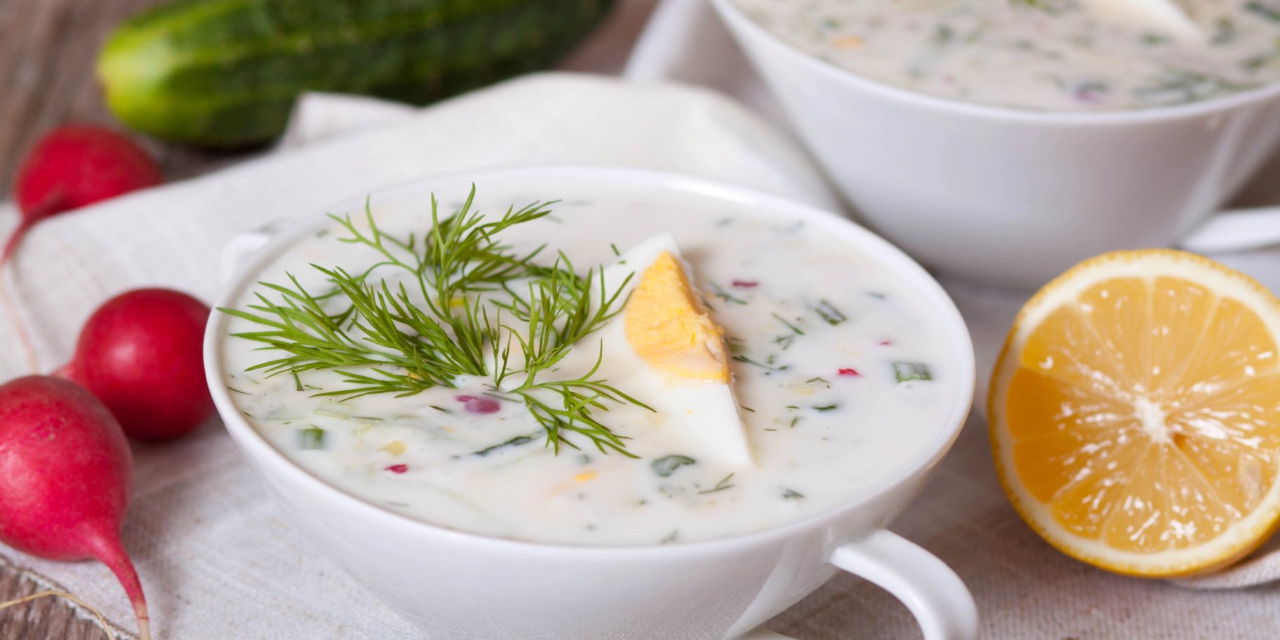 Окрошка з форелі