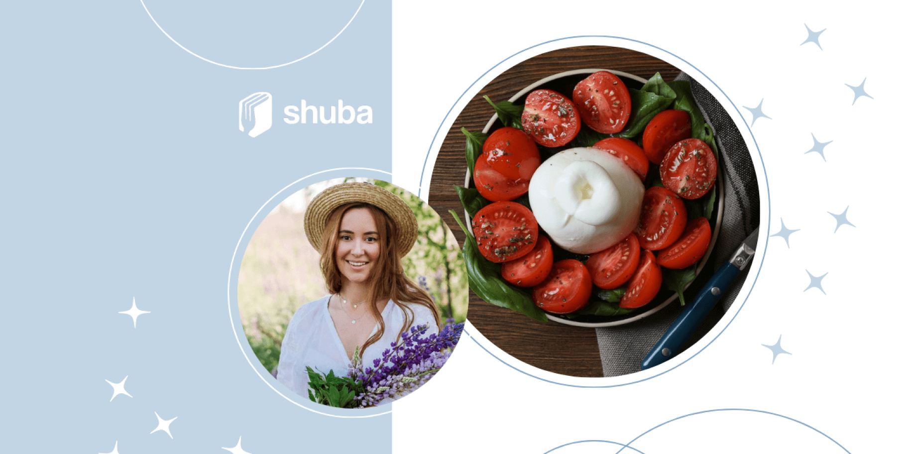 Теплий салат з буратою і запеченими томатами