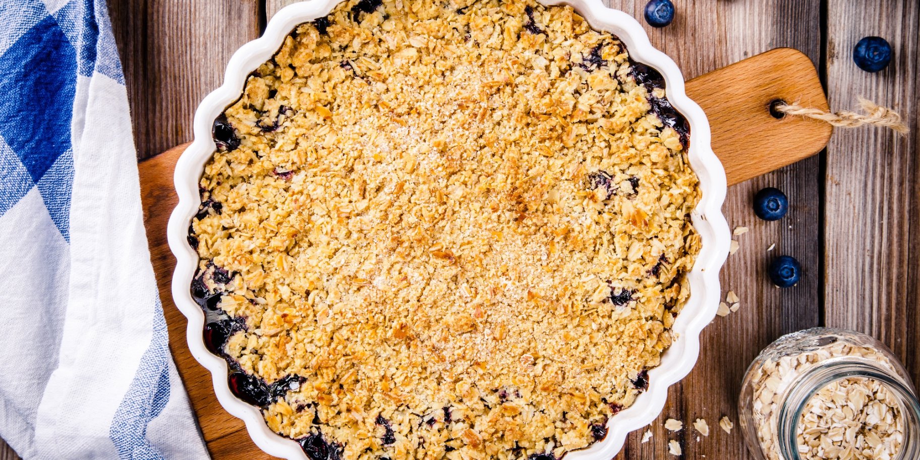 Пиріг з чорницями на цілозерновому борошні