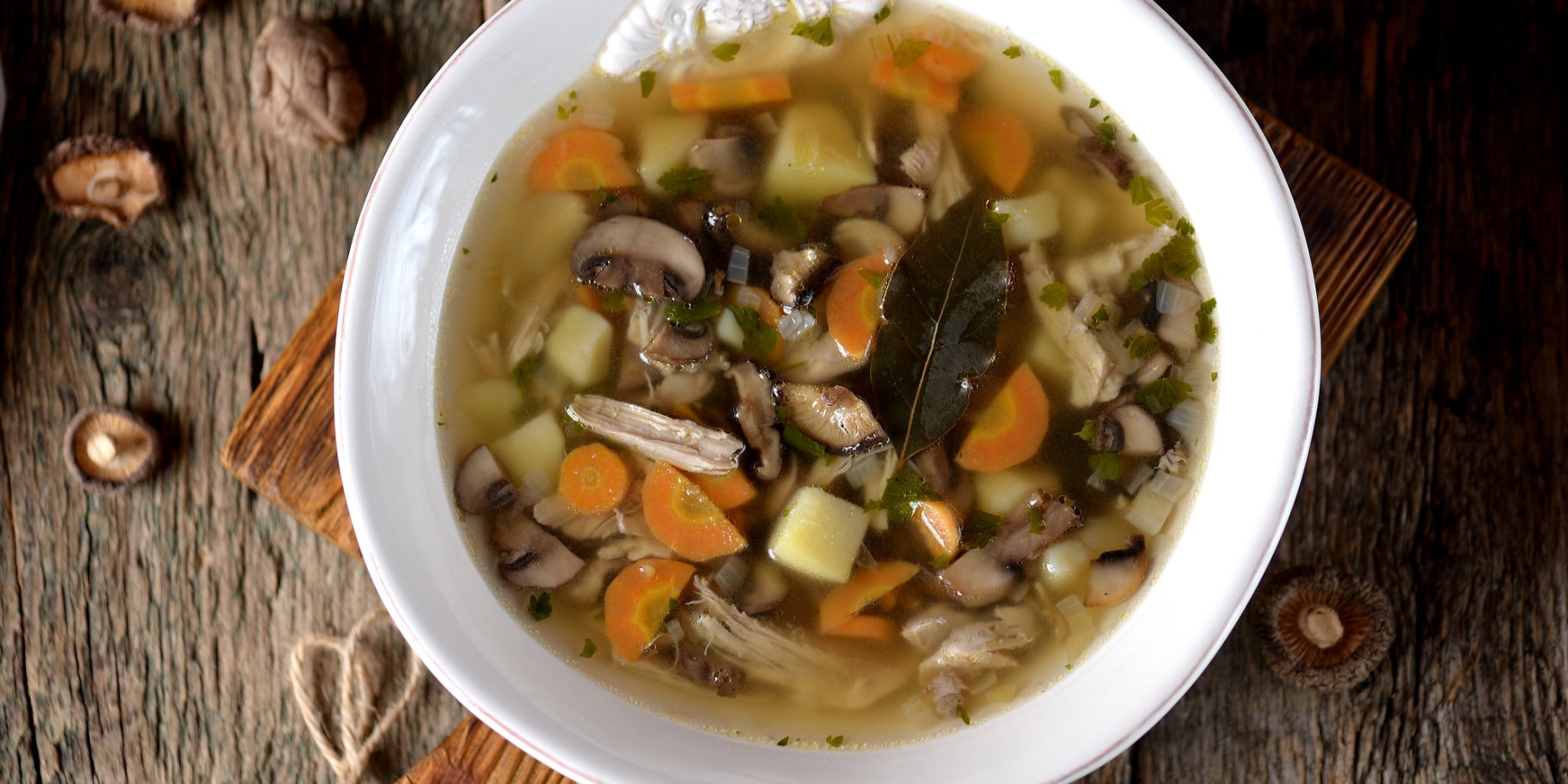 Суп с маринованными грибами