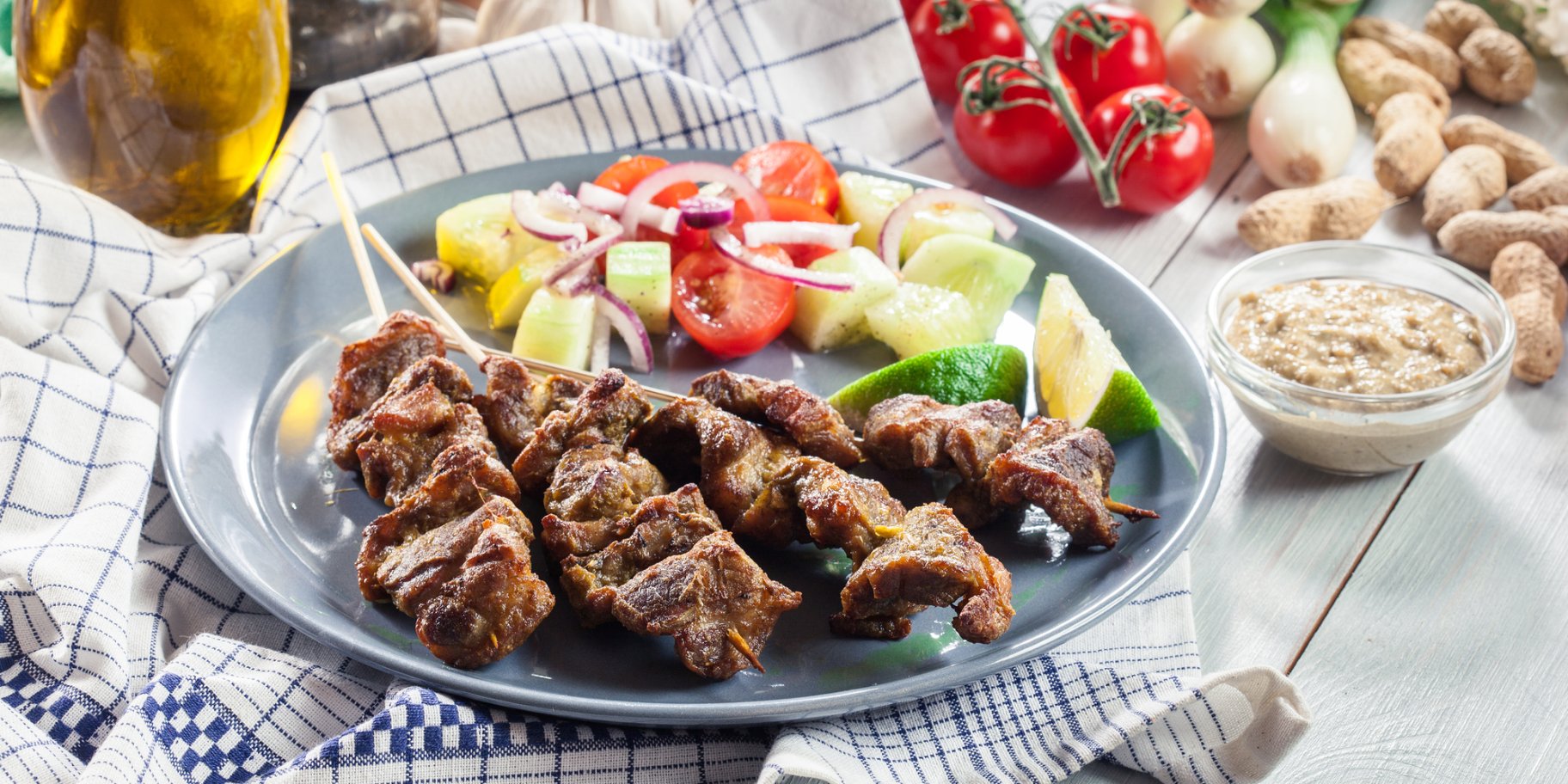 Шашлик сатай зі свинини