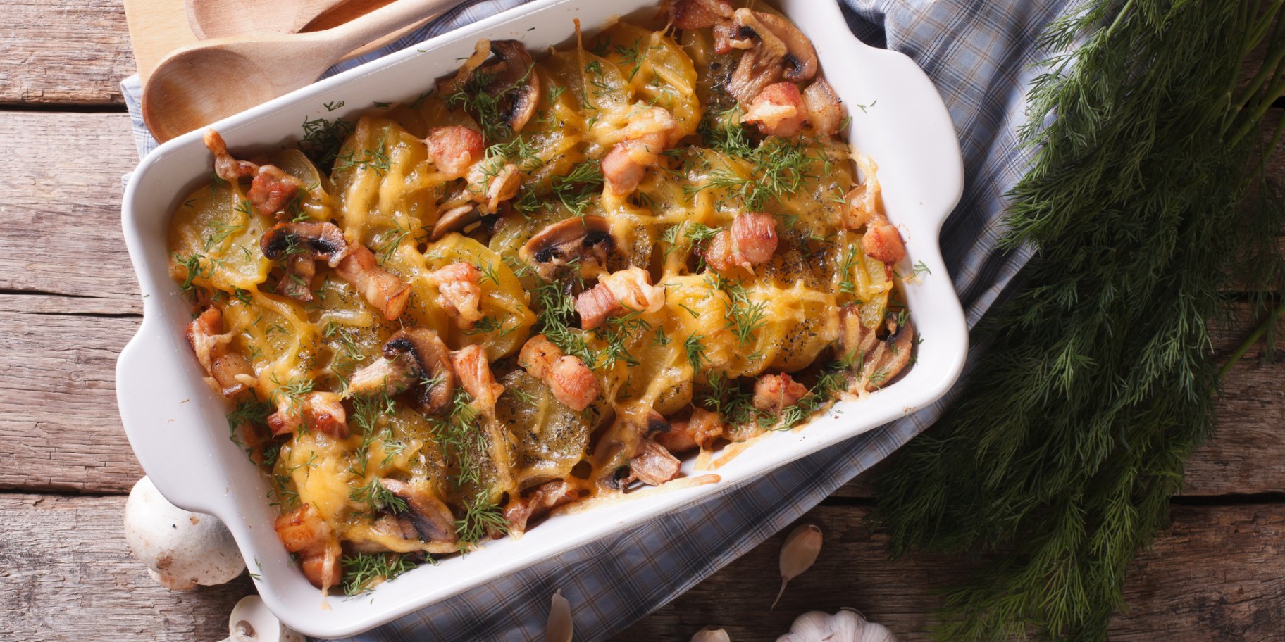 Гриби із шинкою