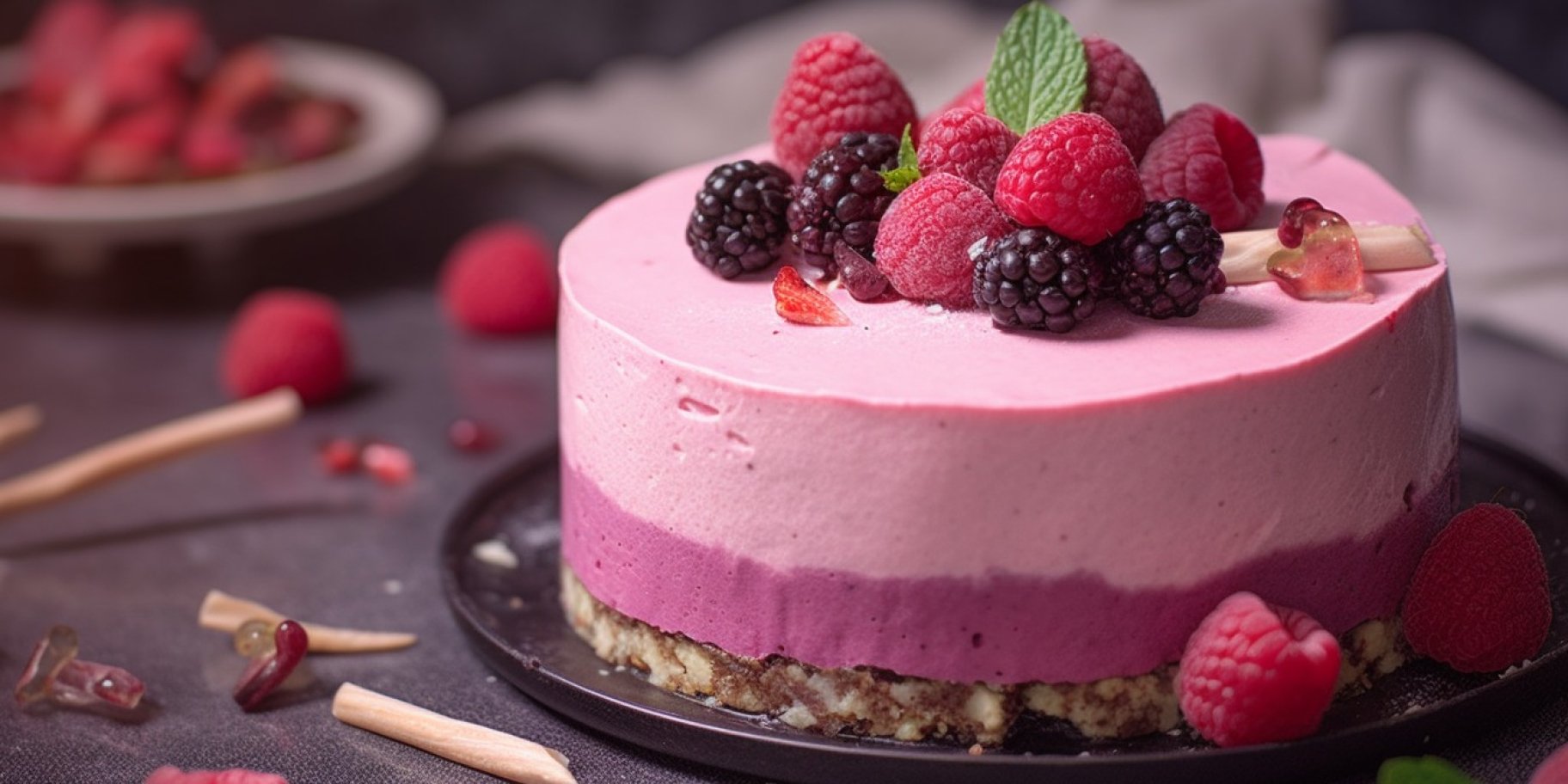 Ягідний торт-морозиво