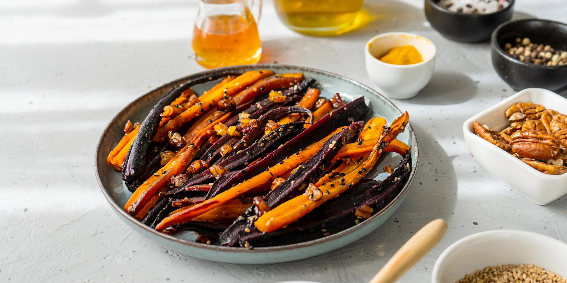 Глазурована морква з нутом