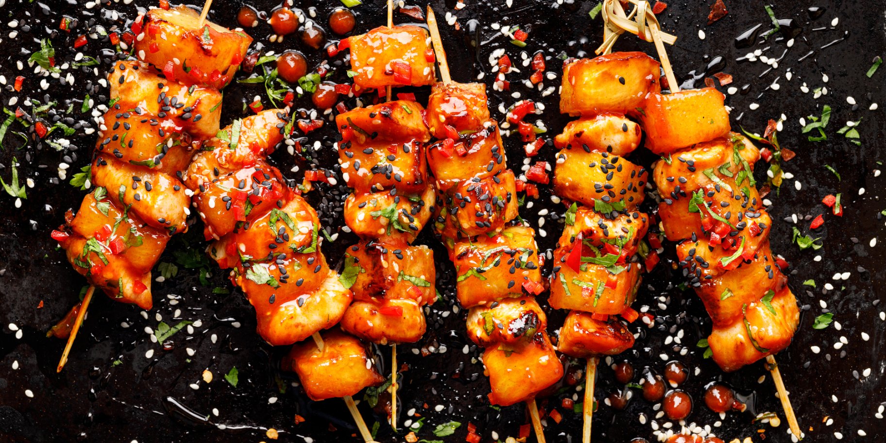 Курячі шашлички в гавайському стилі