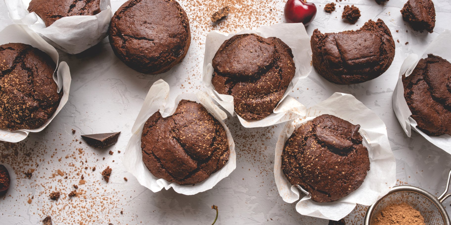 Мафіни із черешнею та шоколадом