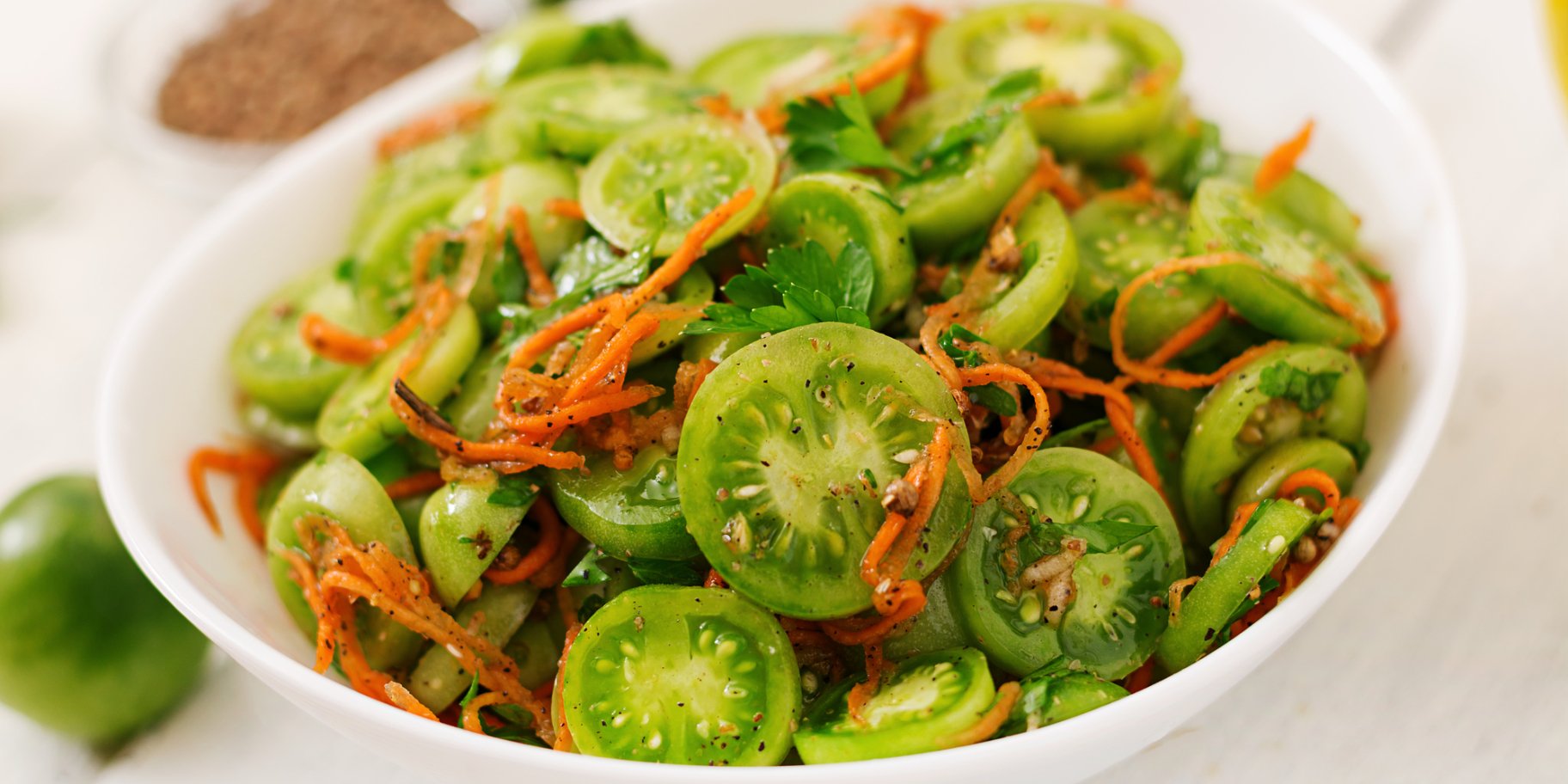 Зеленые помидоры по-корейски