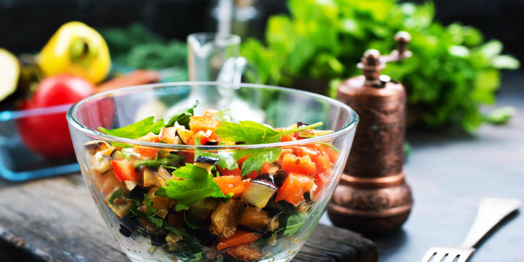 боул с баклажанами