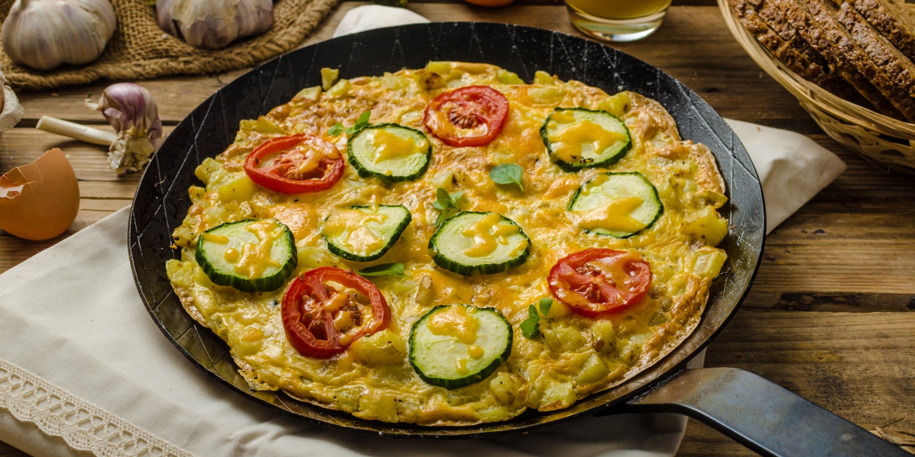 Омлет з огірками
