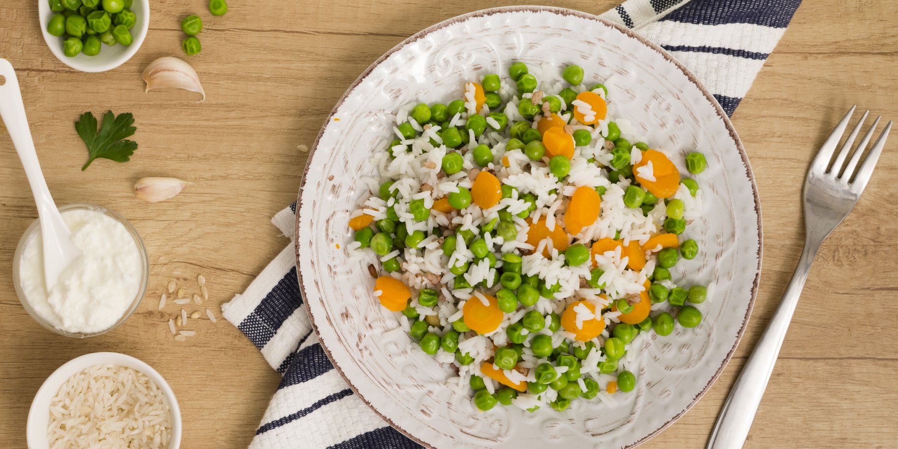 Салат с рисом