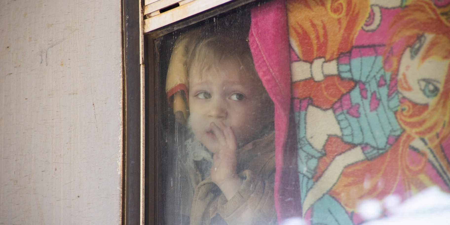 Діти в евакуаційному потязі