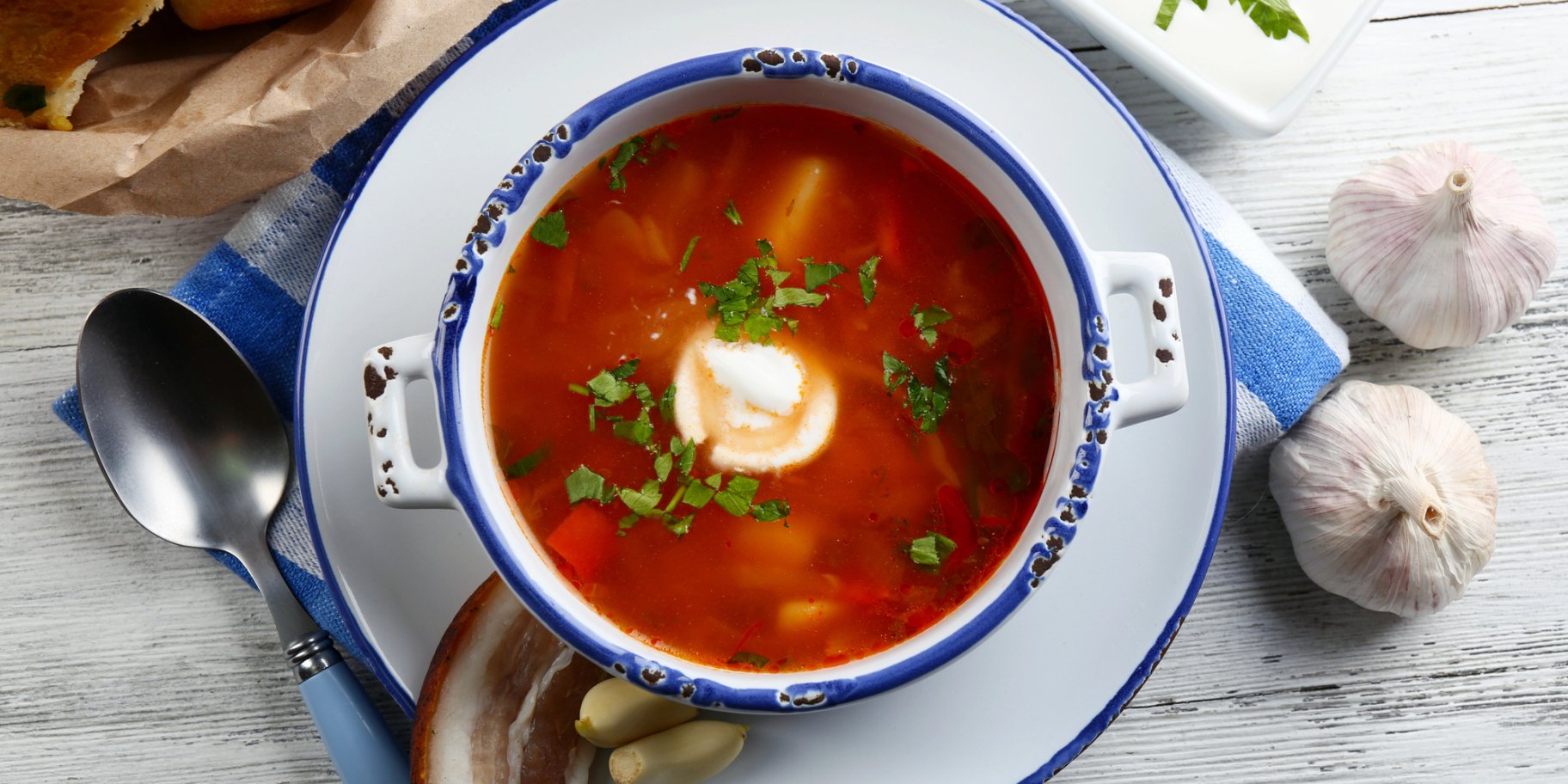 Борщ зі свининою в мультиварці-скороварці