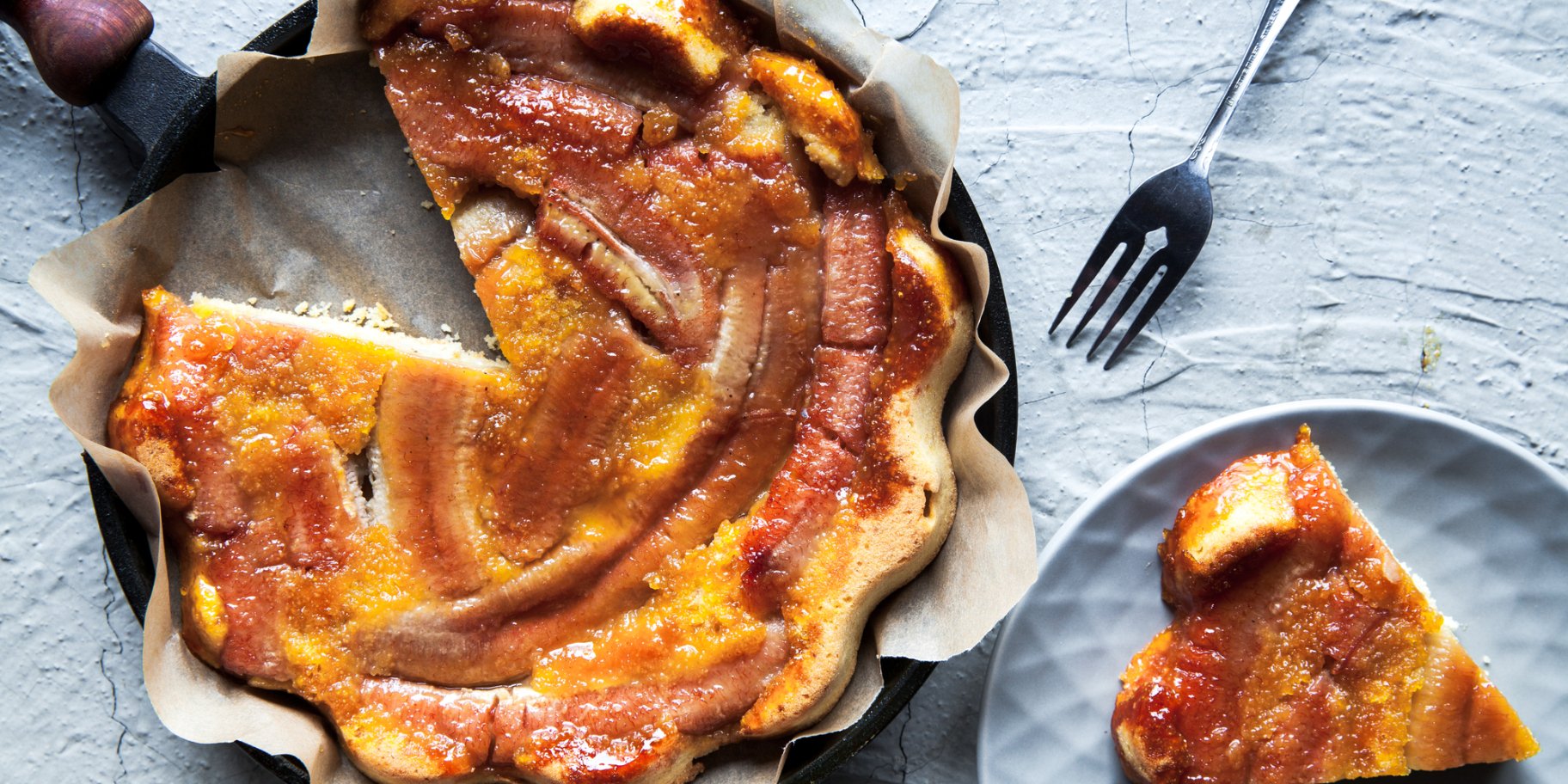 Перевернутий банановий пиріг