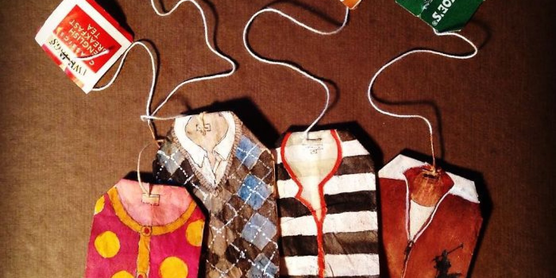 Картины на чайных пакетиках. Фото: rubysilvious.com