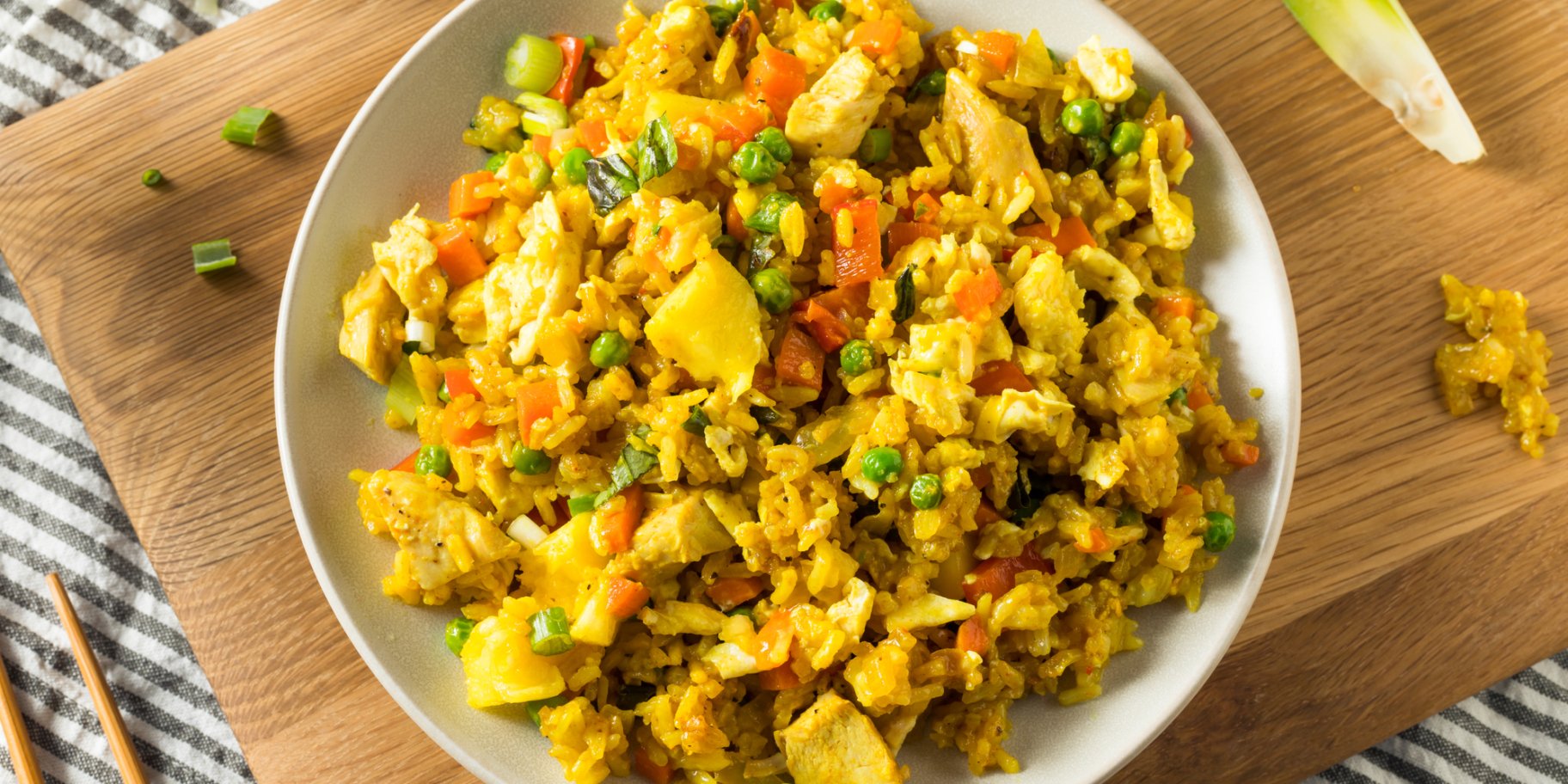 Смажений рис з овочами