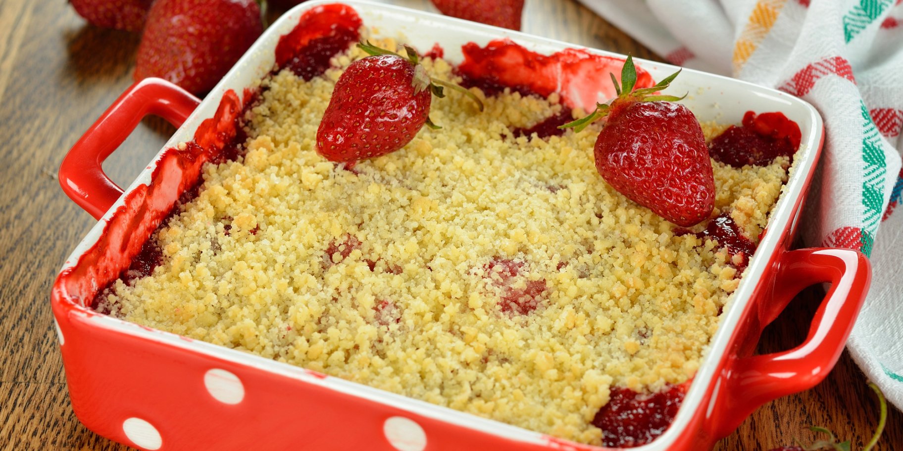 Крамбл з полуницею