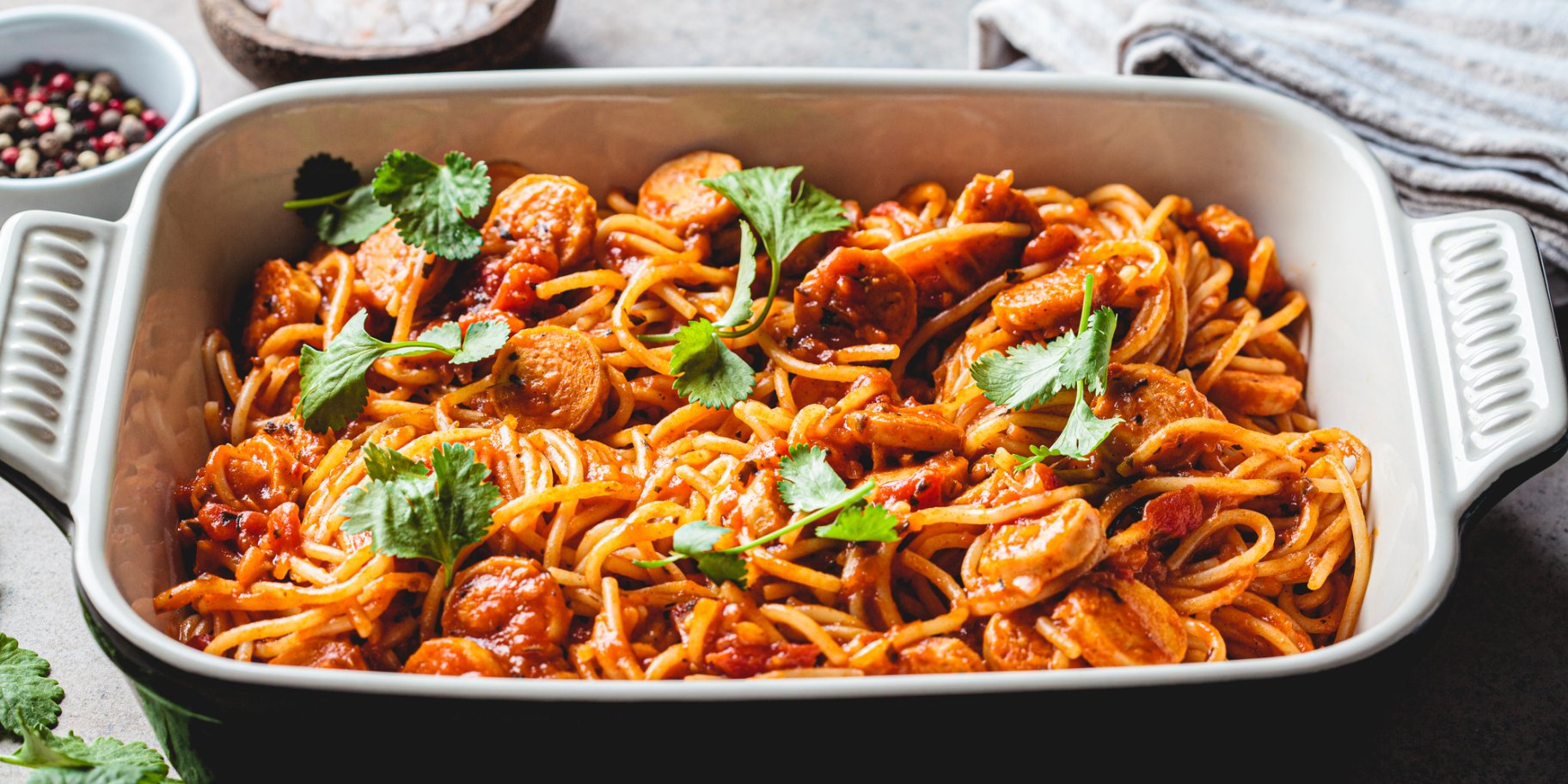 Паста с сосисками