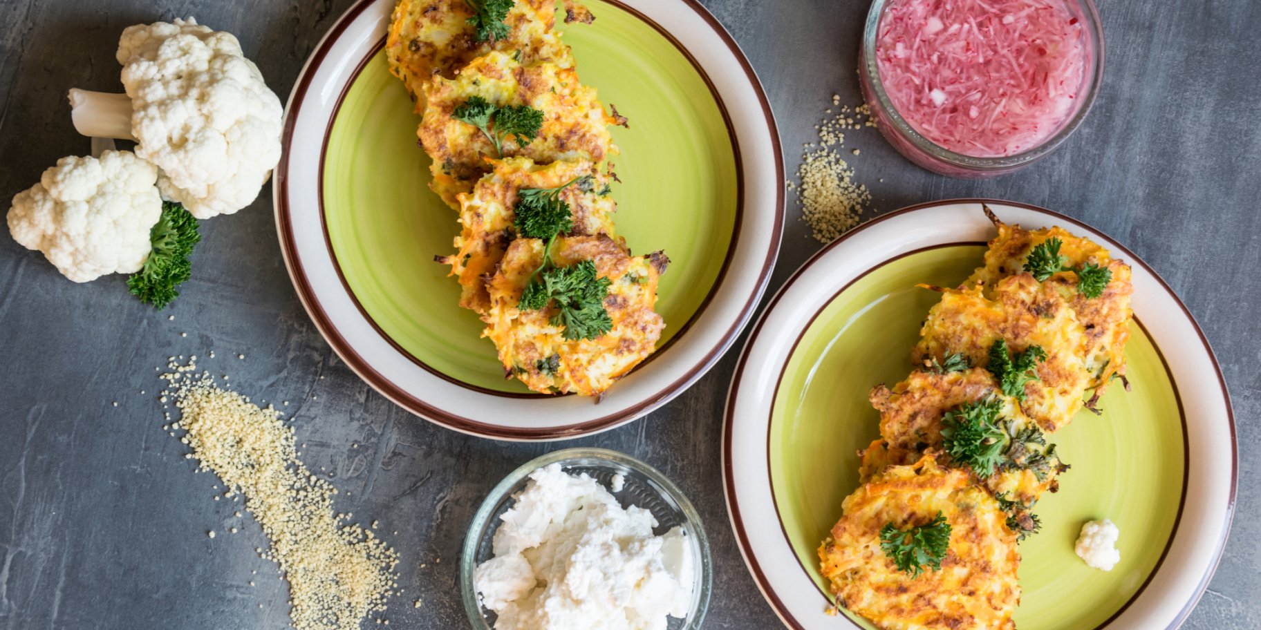 Кабачковые оладьи с кускусом