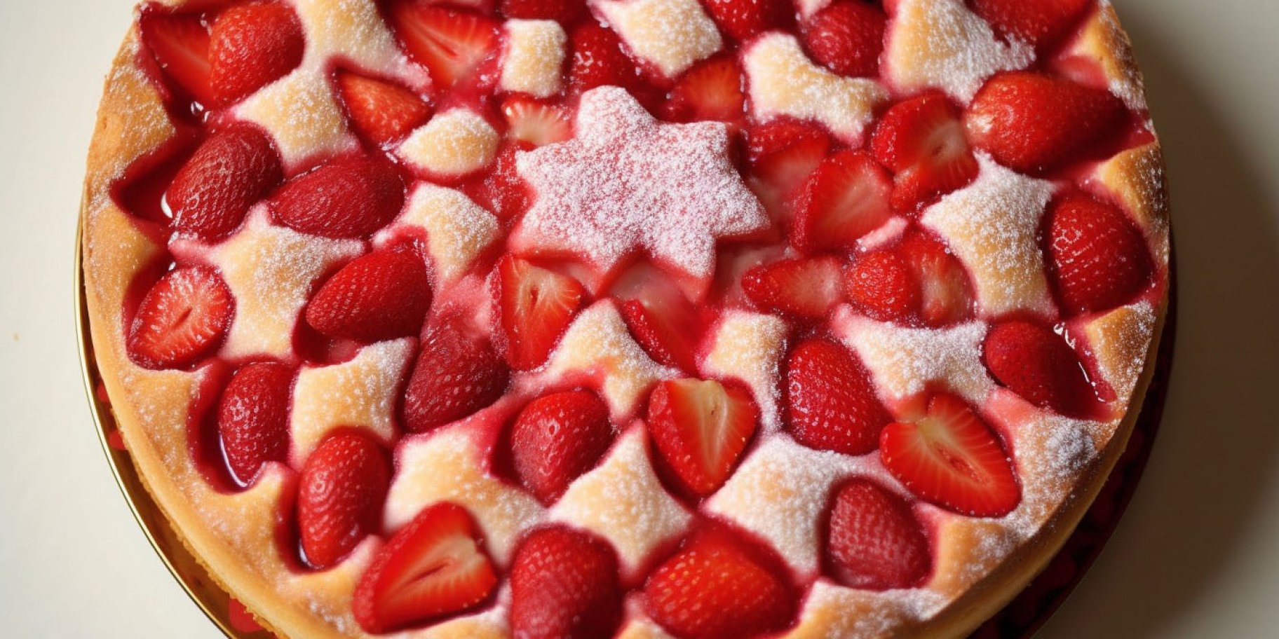 Клубничный пирог-пятиминутка