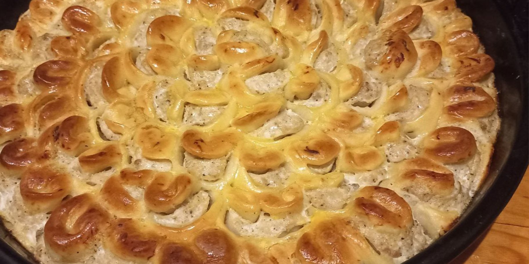 М’ясний пиріг «Хризантема»