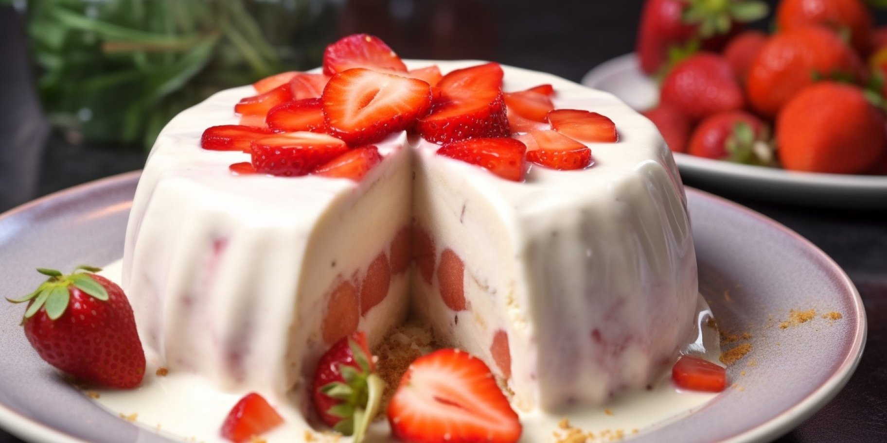 Бананово-полуничний десерт