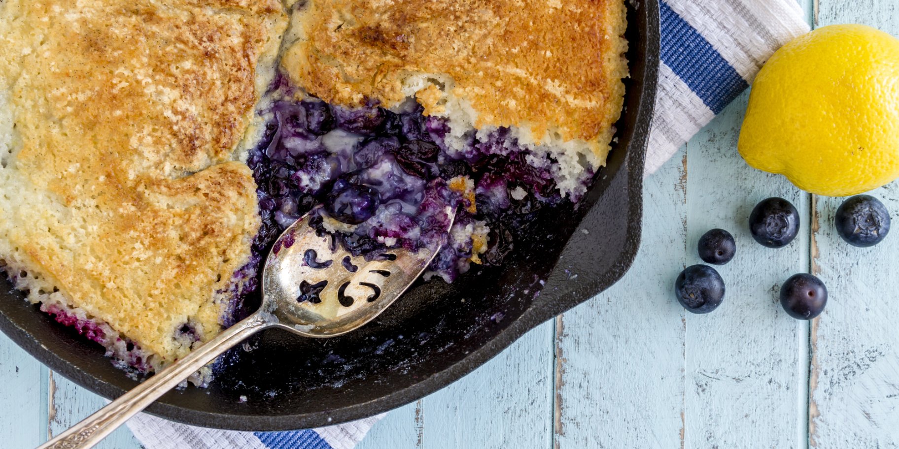 Лимонный пирог с черникой