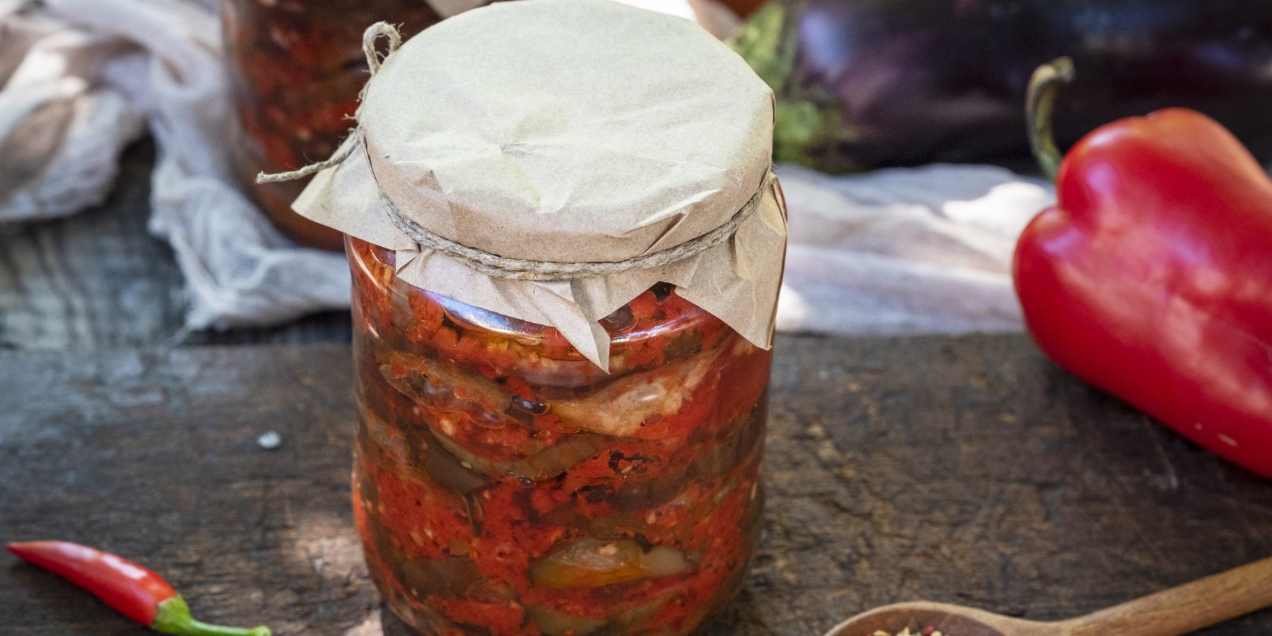 Закуска из жареных баклажанов и сладкого перца