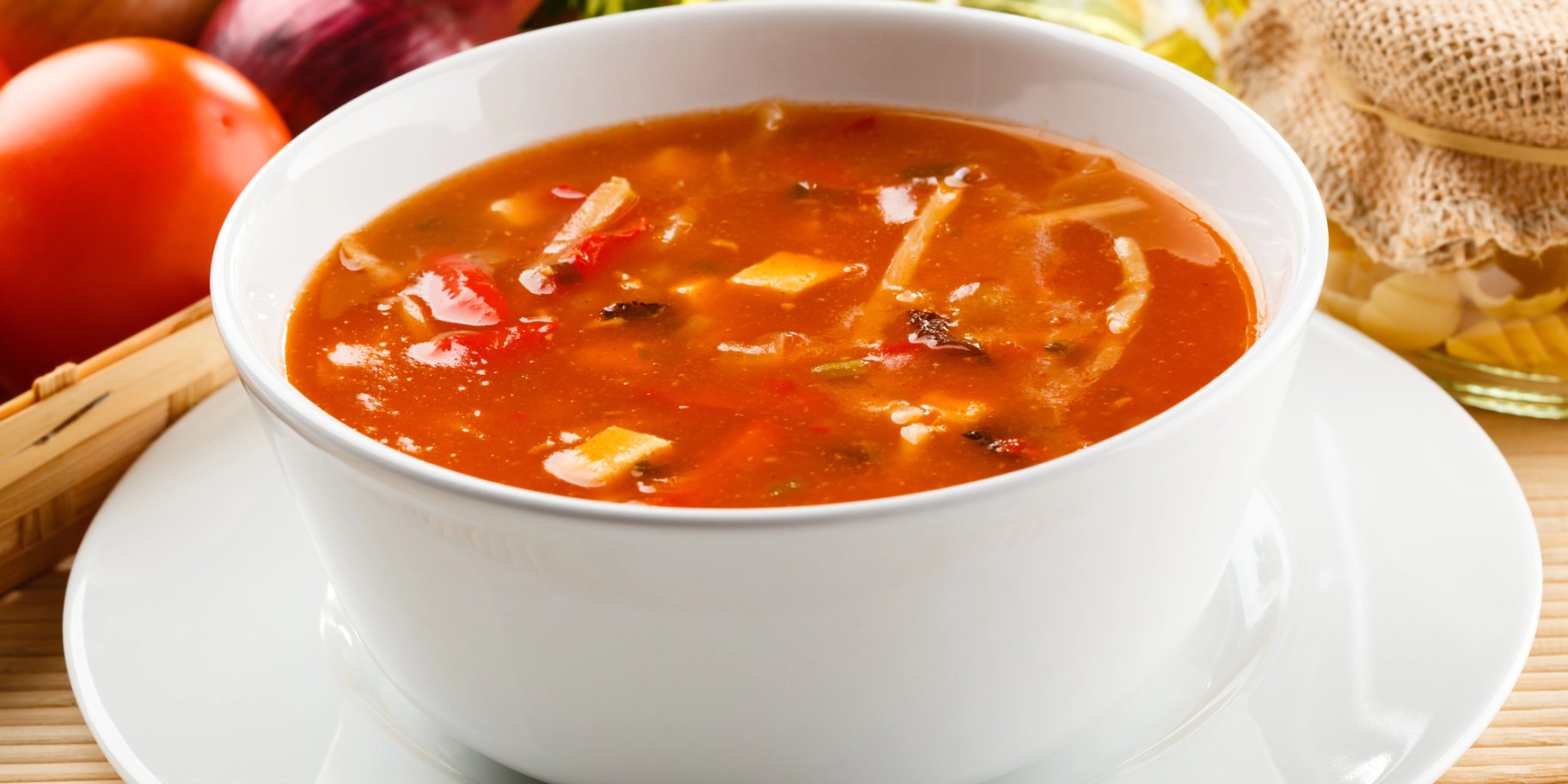 Суп з баклажанами і куркою