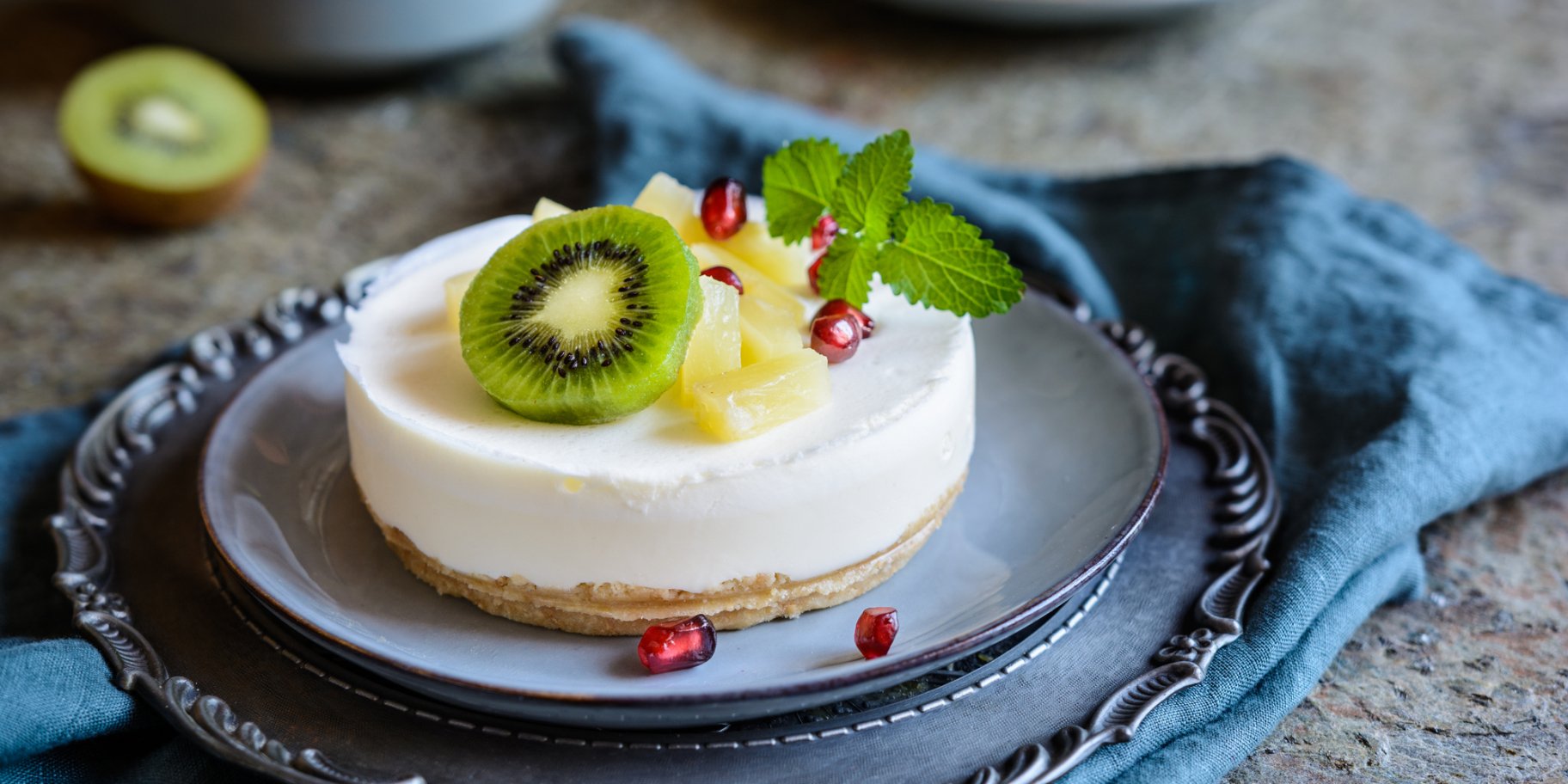 Австралійський чизкейк з ківі і апельсином