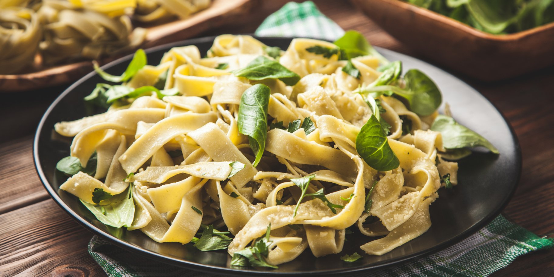 Макарони зі шпинатом