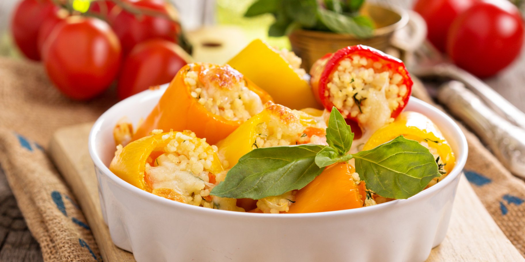 Фаршированные перцы с кускусом