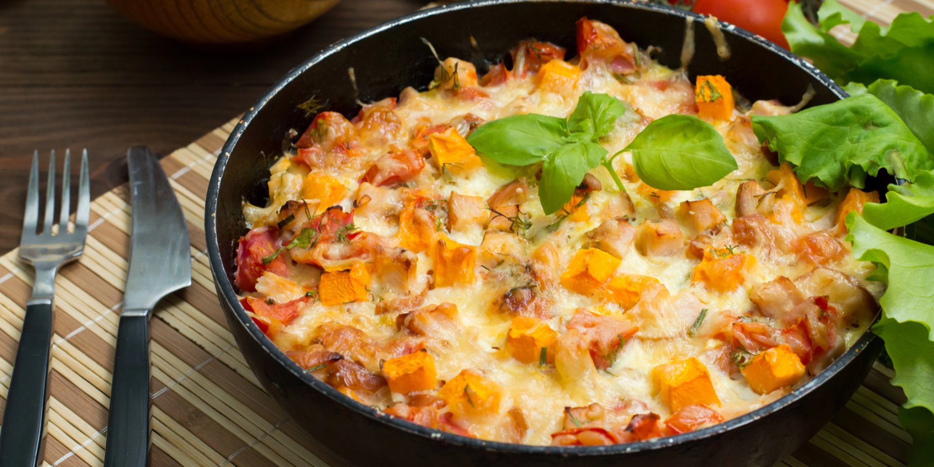 Куряча запіканка з гарбузом