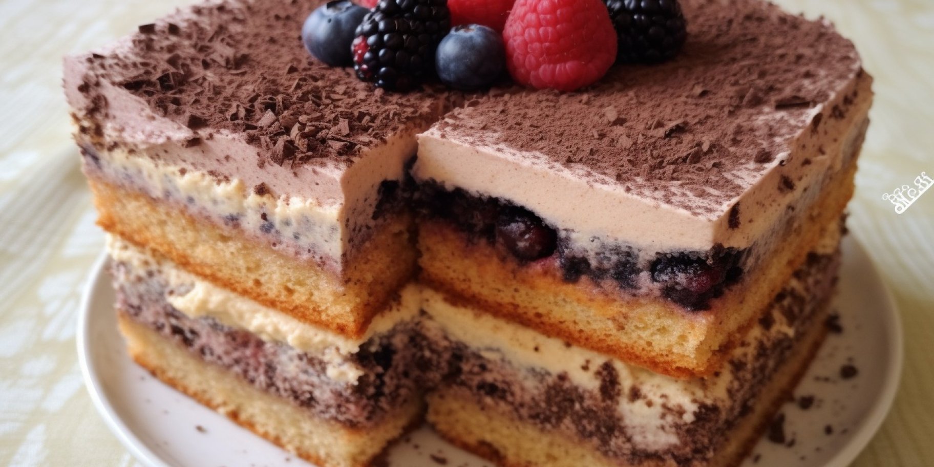 Многослойный торт с сыром и маком