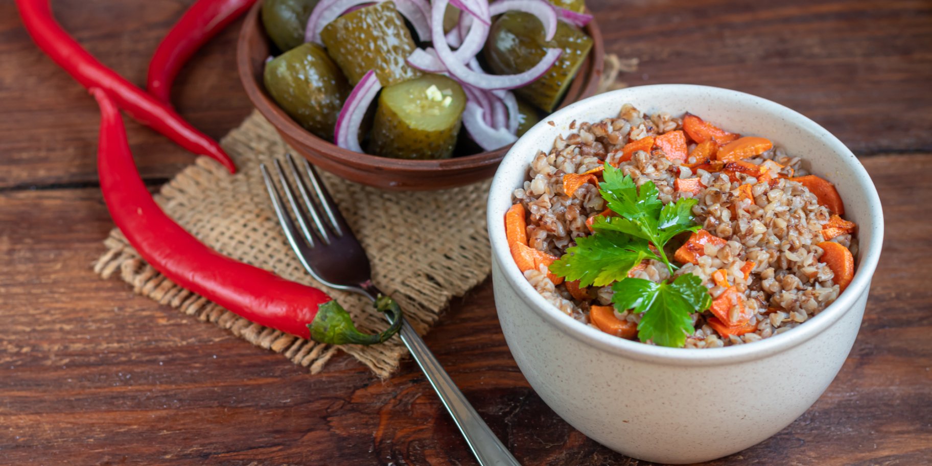 Гречка з овочами на зиму