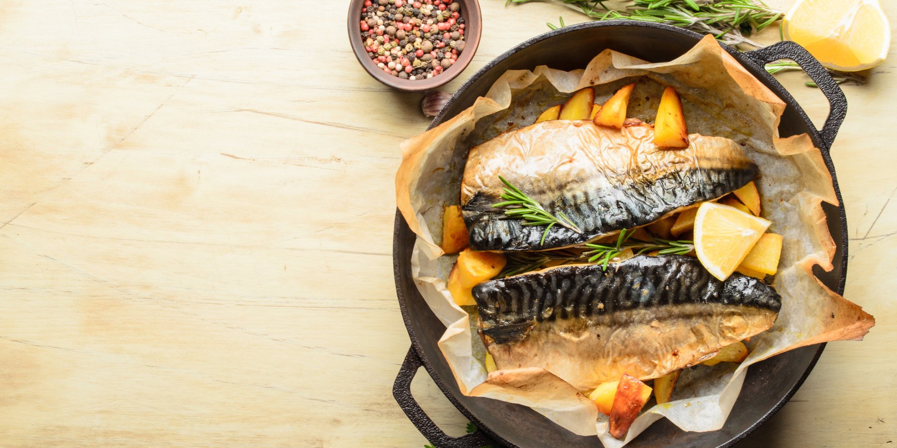 Запеченная скумбрия в соевом соусе