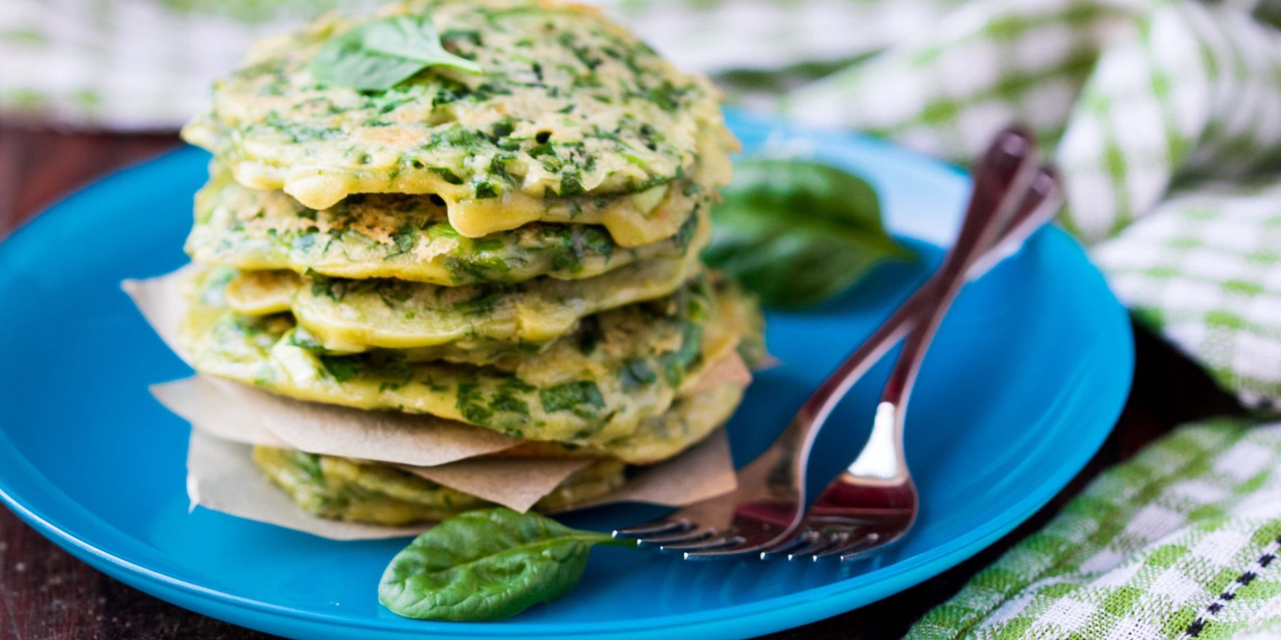 Оладки зі шпинату